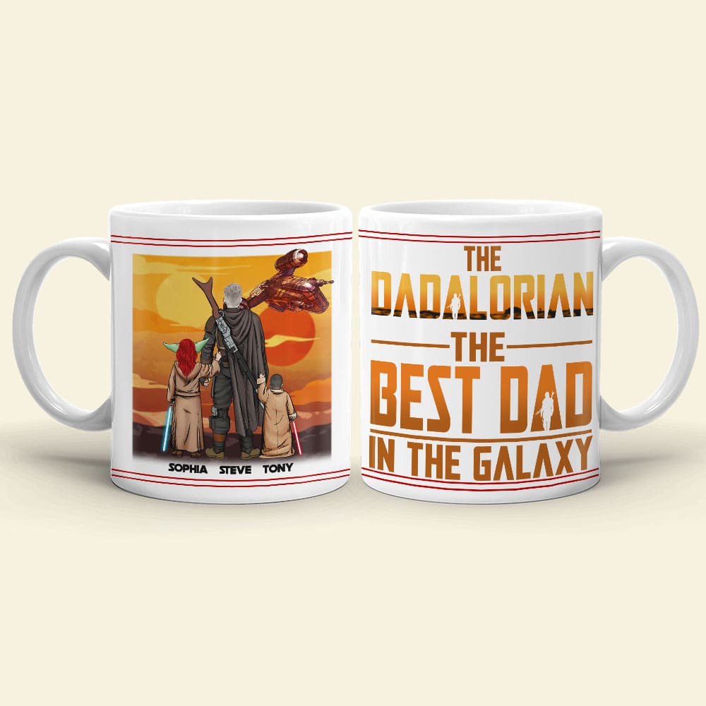 The Dadalorian Personalized Mug - Best Dad in the Galaxy Coffee Mug PopCulturePrints