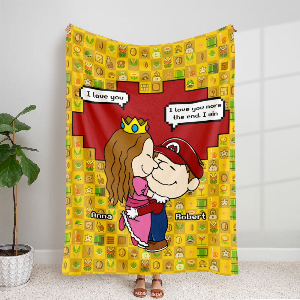 Personalized Mario Theme Couple Blanket Blanket PopCulturePrints