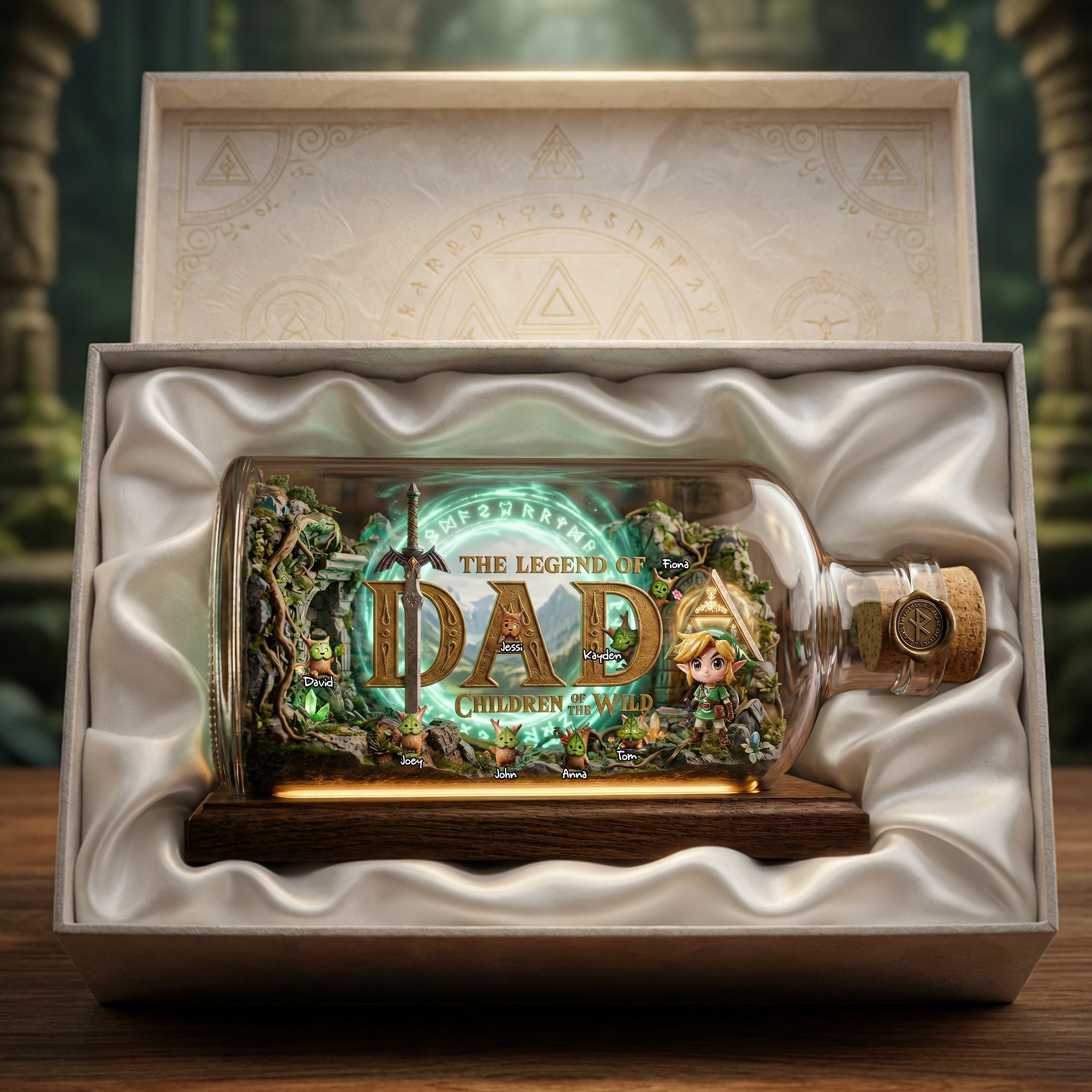 "The Legend of Dad - A Journey Through Adventure" - Personalized Dad Gift Plaque for Father's Day, Grandpa, and More Shaped Plaques PopCulturePrints