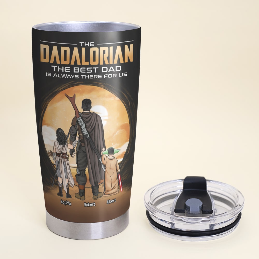 Personalized Dad Tumbler - 'The DADalorian' Edition Tumbler Cup PopCulturePrints