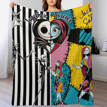 Load image into Gallery viewer, &quot;Together Forever: Embrace the Spooky Spirit&quot; - Custom Blanket for Horror Couples Blanket PopCulturePrints
