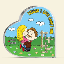 Load image into Gallery viewer, Personalized Romantic Couple Heart Plaque Shaped Plaques PopCulturePrints
