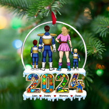 Load image into Gallery viewer, Personalized Family Superhero Acrylic Ornament for 2024 Ornament PopCulturePrints
