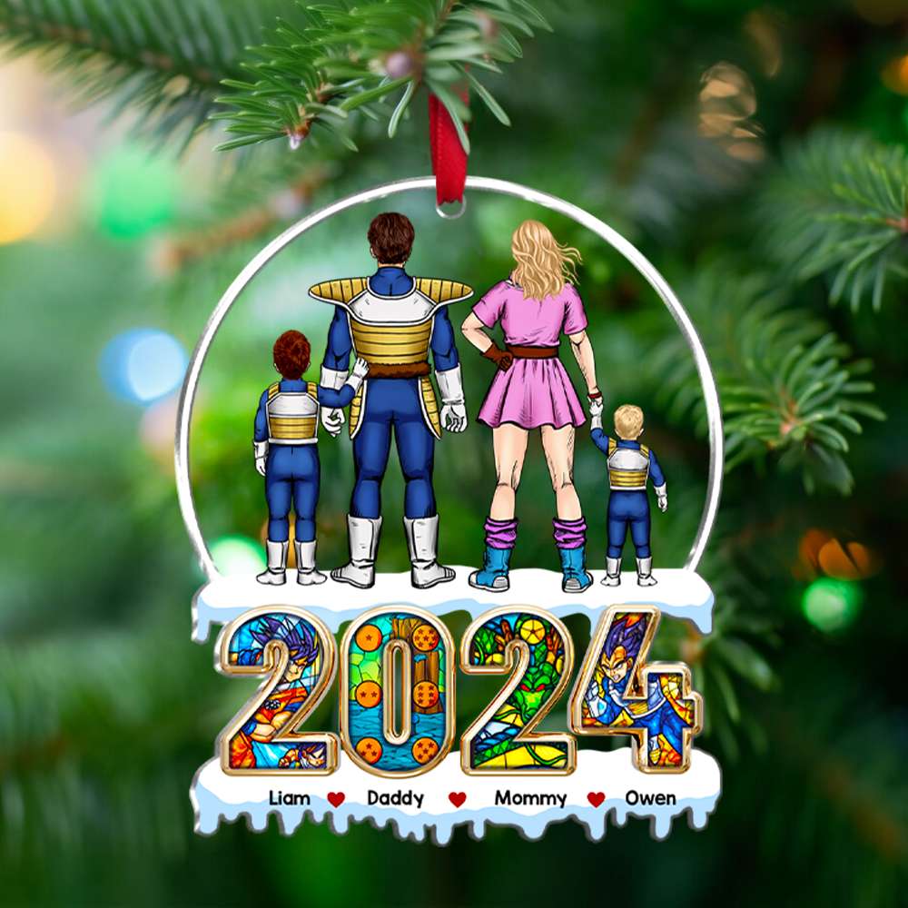 Personalized Family Superhero Acrylic Ornament for 2024 Ornament PopCulturePrints