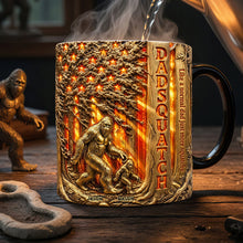 Load image into Gallery viewer, "Like a normal dad, just more squatchy" - Proud American Sasquatch Dad Magic Mug - Personalized Gifts for Dads &amp; Grandpas Coffee Mug PopCulturePrints
