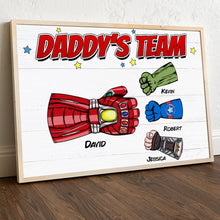 Load image into Gallery viewer, Personalized Superhero Canvas Print for Dad Poster &amp; Canvas PopCulturePrints
