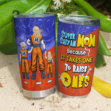 Load image into Gallery viewer, Super Saiyan Mom Personalized Tumbler - Mother&#39;s Day Gift Tumbler Cup PopCulturePrints
