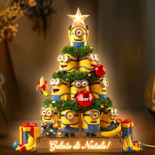 Load image into Gallery viewer, “Celebrate with a Smile!” Funny Holiday Monster Acrylic Light Box - Personalized Christmas Gift for Everyone Light Box PopCulturePrints
