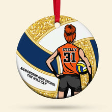 Load image into Gallery viewer, Personalized Volleyball Player Ceramic Ornament Ornament PopCulturePrints
