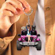 Load image into Gallery viewer, Personalized Pet Lover Car Keychain - Custom Name and Pet Design
