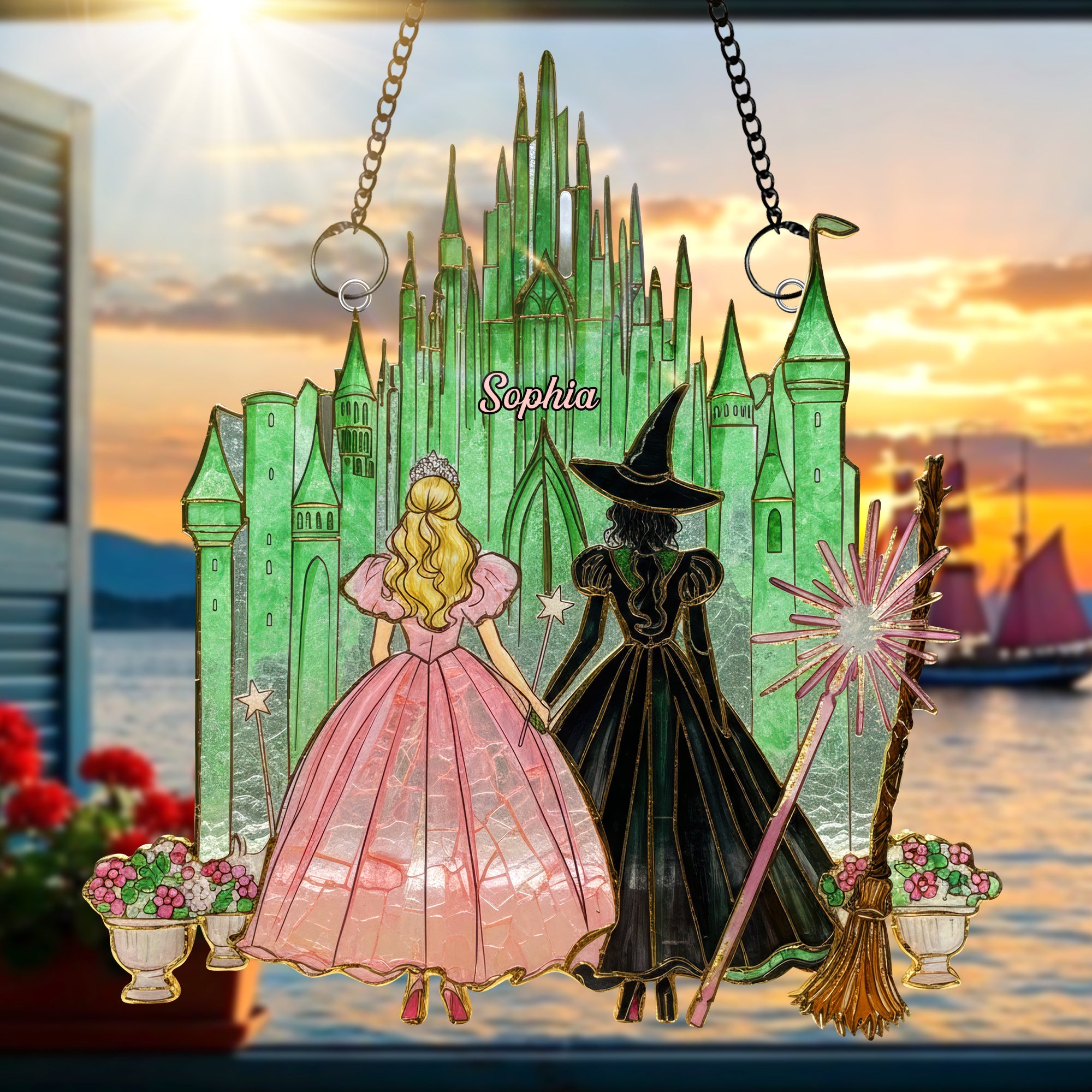 “Magic Awaits!” – Fantasy Lovers Suncatcher Ornament – Personalized Gift for All Occasions Ornament PopCulturePrints