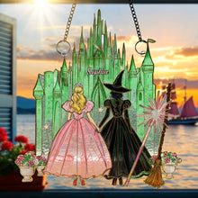 Load image into Gallery viewer, “Magic Awaits!” – Fantasy Lovers Suncatcher Ornament – Personalized Gift for All Occasions Ornament PopCulturePrints
