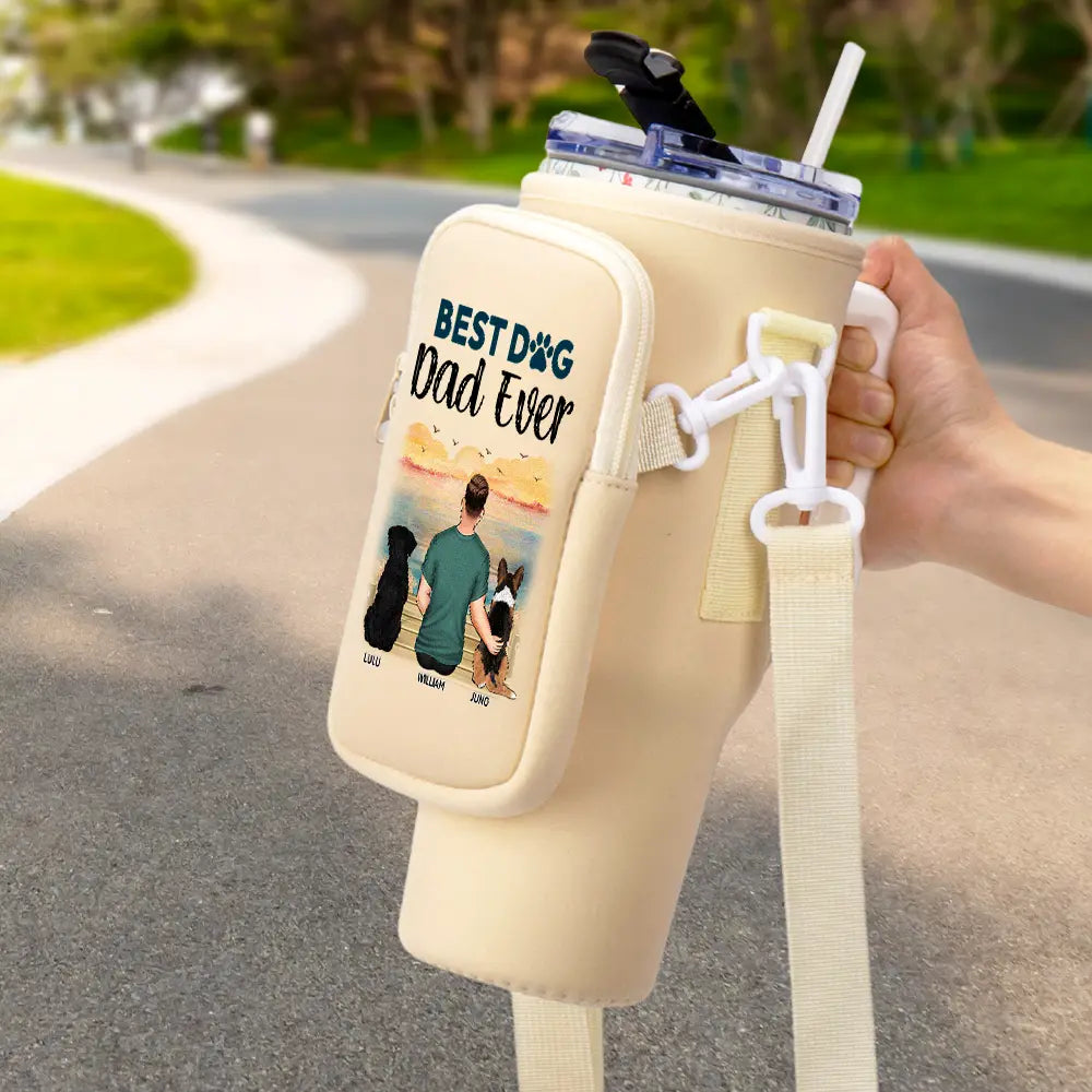 A Girl & Her Dog: A Bond That Can't Be Broken - Personalized Bottle Carrier Bag for Pet Lovers Bottle Carrier Bag PopCulturePrints