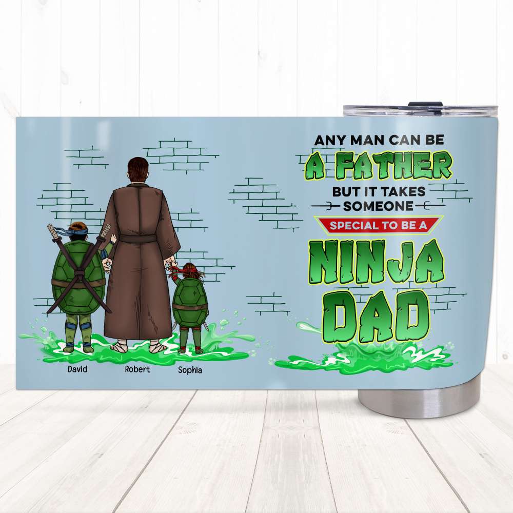 Personalized Ninja Dad Tumbler - Special Father Gift Tumbler Cup PopCulturePrints