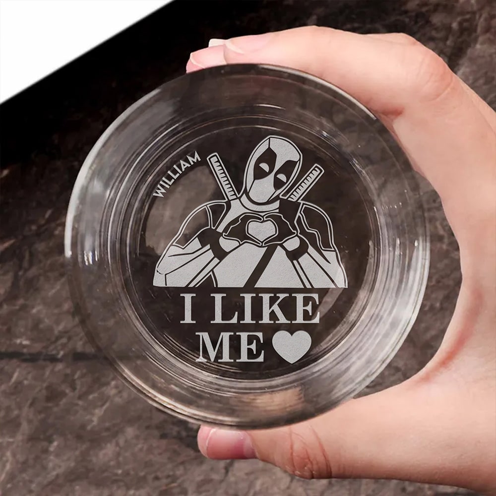 Personalized Deadpool Whiskey Glass