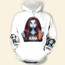 Load image into Gallery viewer, Horror Christmas Mama Personalized Hoodie AOP Products PopCulturePrints
