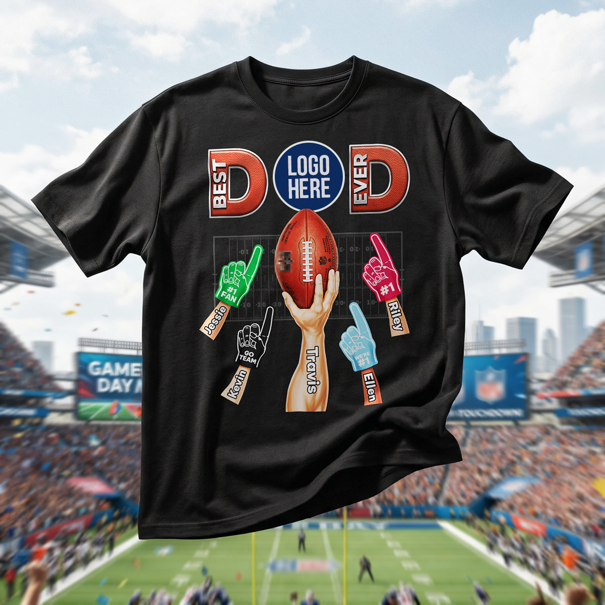 Best Dad Ever - Personalized Sport Lover Shirt for Father's Day Shirts PopCulturePrints