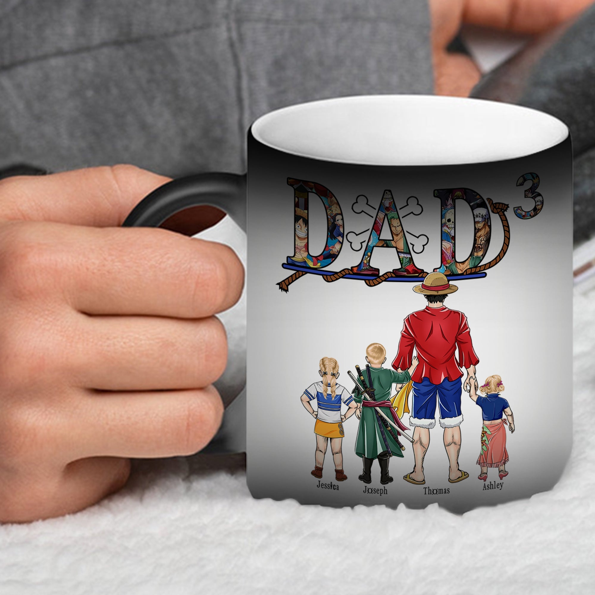 Personalized Magic Mug for Dad - Anime Design Coffee Mug PopCulturePrints