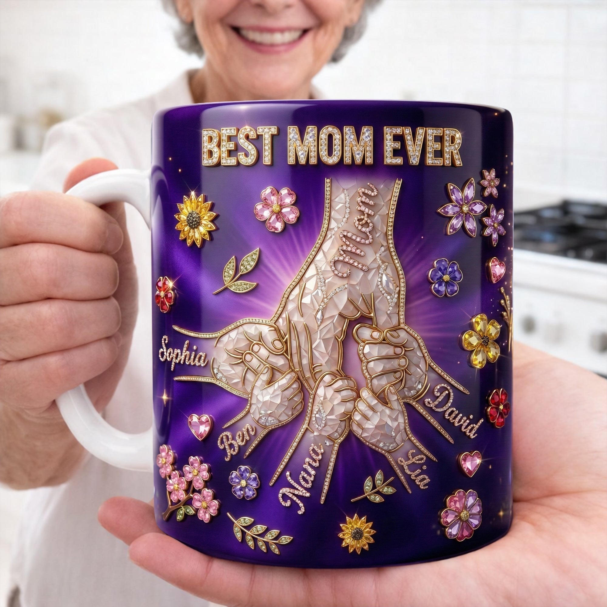 Best Mom Ever - Personalized Pinky Promise Mom Coffee Mug - Unique Gift for Mom, Grandma, or Any Special Woman Coffee Mug PopCulturePrints