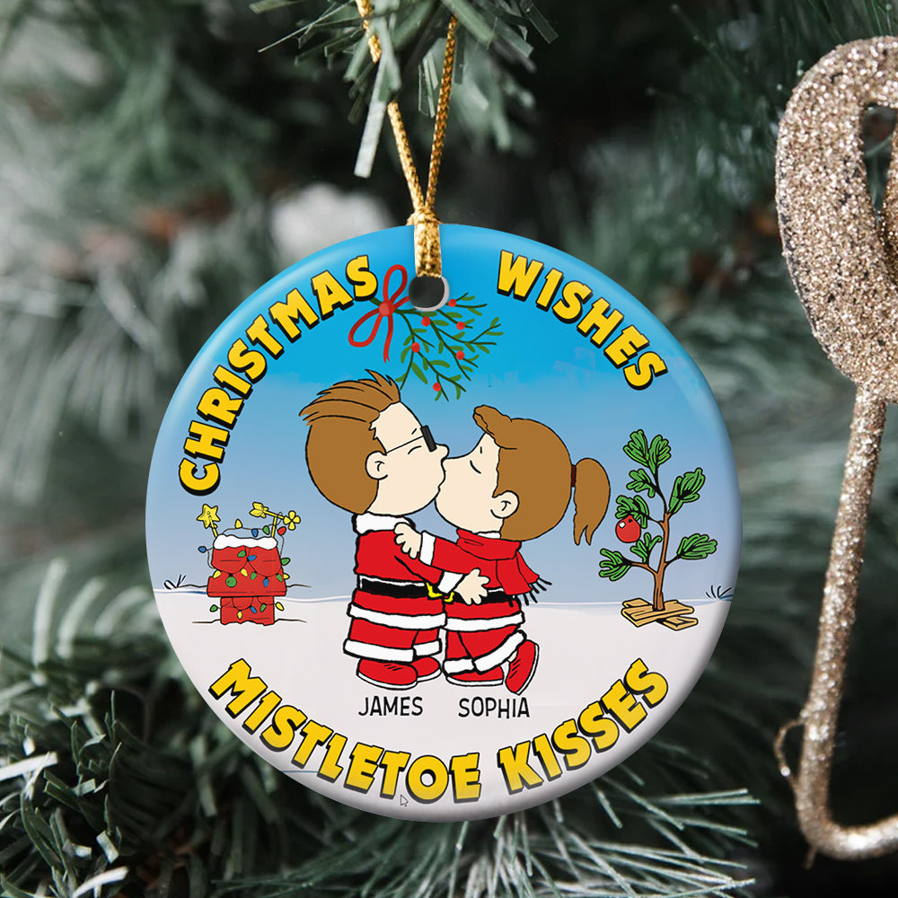 Personalized Cartoon Couple Christmas Ornament - Unique Holiday Gift for Valentine's Day Gifts Ornament PopCulturePrints