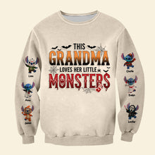 Load image into Gallery viewer, This Grandma Loves Her Little Monsters Shirt - Personalized Gift for Loving Grandmothers AOP Products PopCulturePrints
