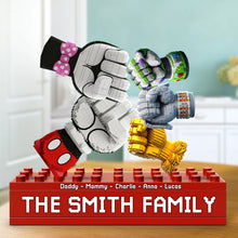Load image into Gallery viewer, Celebrate Togetherness with Our Cartoon Fist Bump Family Plaque - Personalized Gifts for Family Shaped Plaques PopCulturePrints
