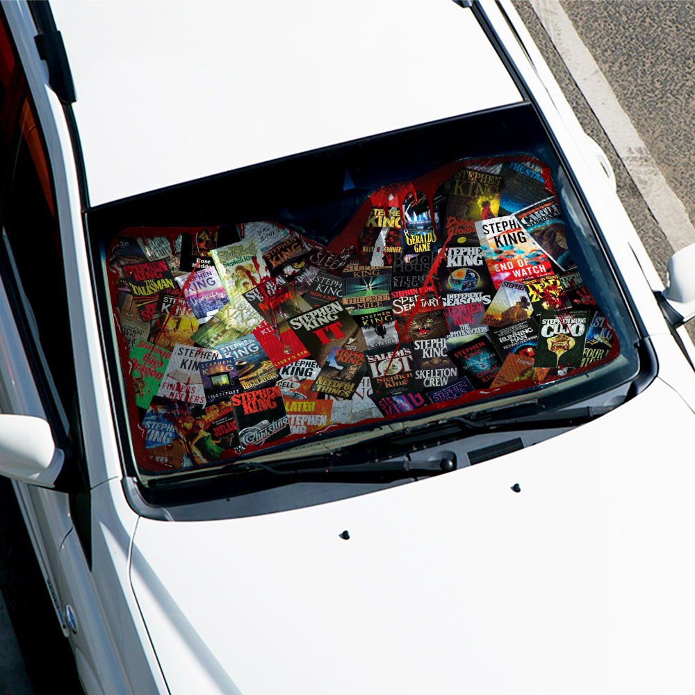 Personalized Horror Book Lovers Windshield Sunshade Doormat PopCulturePrints
