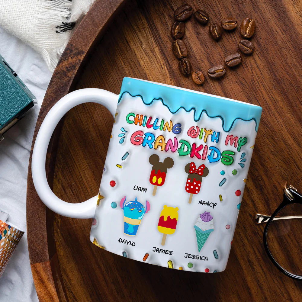 Personalized Disney-Themed Mug for Grandma - Custom Names