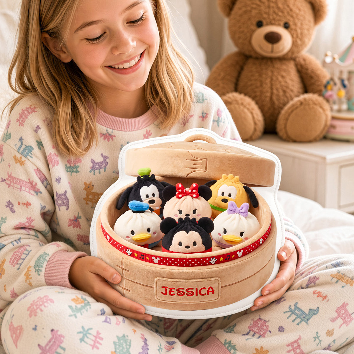 “A Cozy Christmas Delight” - Lovely Dumpling Pillow - Personalized Gift for Kids, Friends & Family Pillow PopCulturePrints
