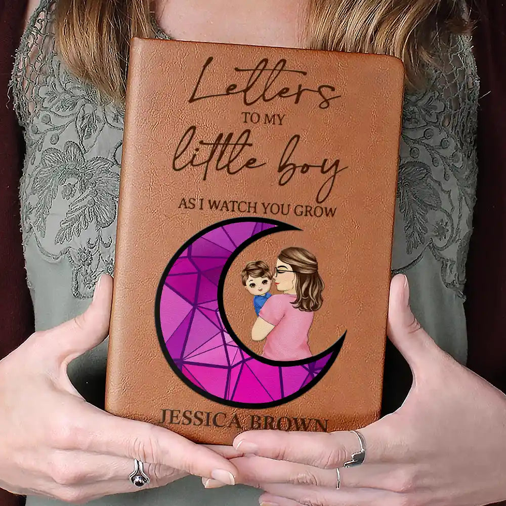 Letters to My Little Girl - Personalized Leather Journal | Unique Gift for Moms & Grandmas Leather Journal PopCulturePrints