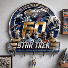 Load image into Gallery viewer, “60 Years of Exploration” - Star Trek Key Hanger - Personalized Gift for Fans and Collectors
