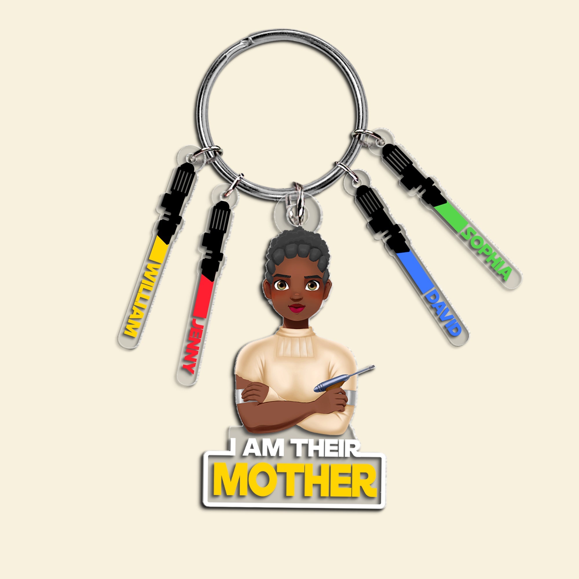 I'm Their Mother - Personalized Keychain for Moms & Grandmas Keychains PopCulturePrints