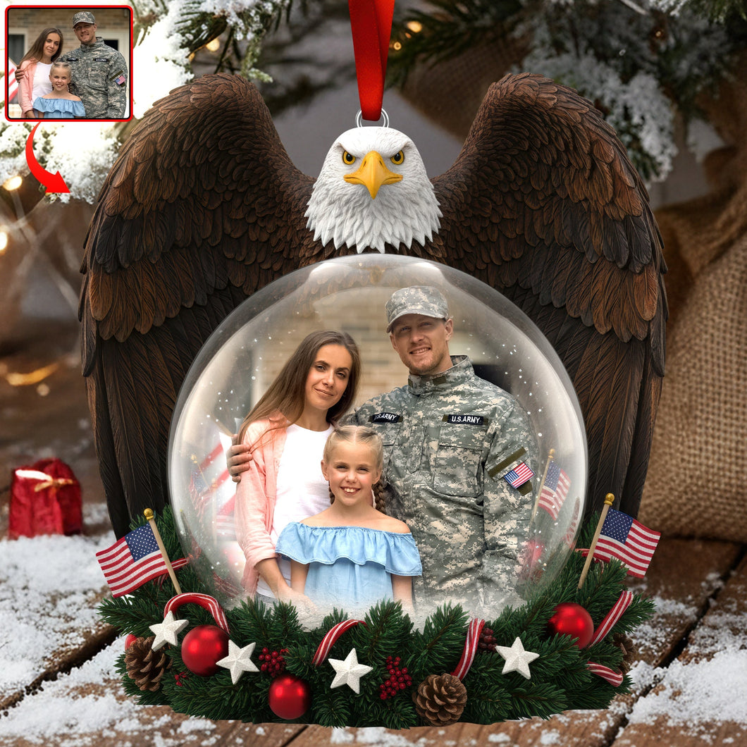 Cherish Your Heroes – Military Appreciation Acrylic Ornament - Personalized Gift for Family & Friends Ornament PopCulturePrints