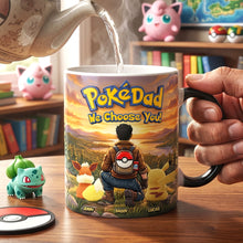 Load image into Gallery viewer, “PokéDad, We Choose You!” - Personalized Magic Ceramic Coffee Mug - Gifts for Dad, Grandpa, and More! Coffee Mug PopCulturePrints
