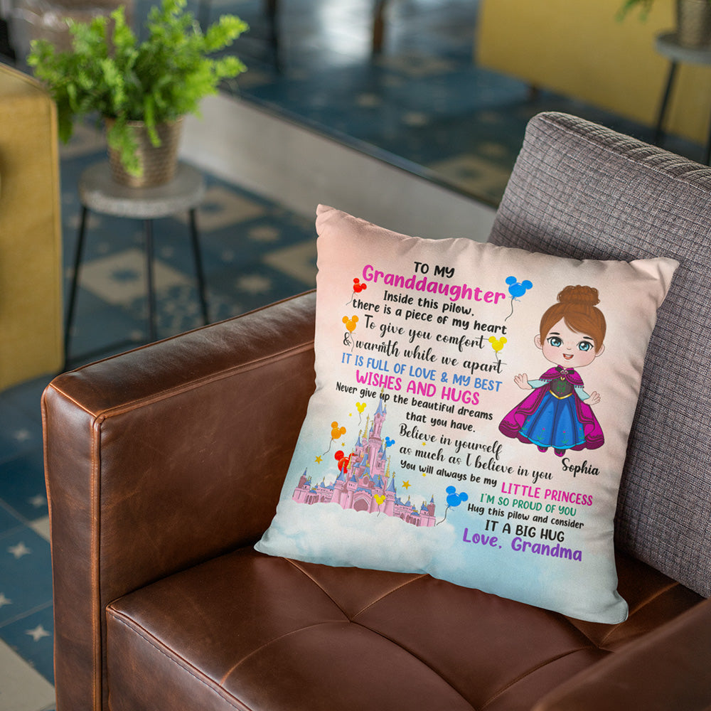 Personalized Granddaughter Inspirational Pillow - Proud Grandma Gift Pillow PopCulturePrints