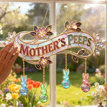 Load image into Gallery viewer, "Bring Joy to Grandma's Day with Personalized Touch!" - Cute Little Peeps Suncatcher, Custom Gift for Mom &amp; Grandma Ornament PopCulturePrints
