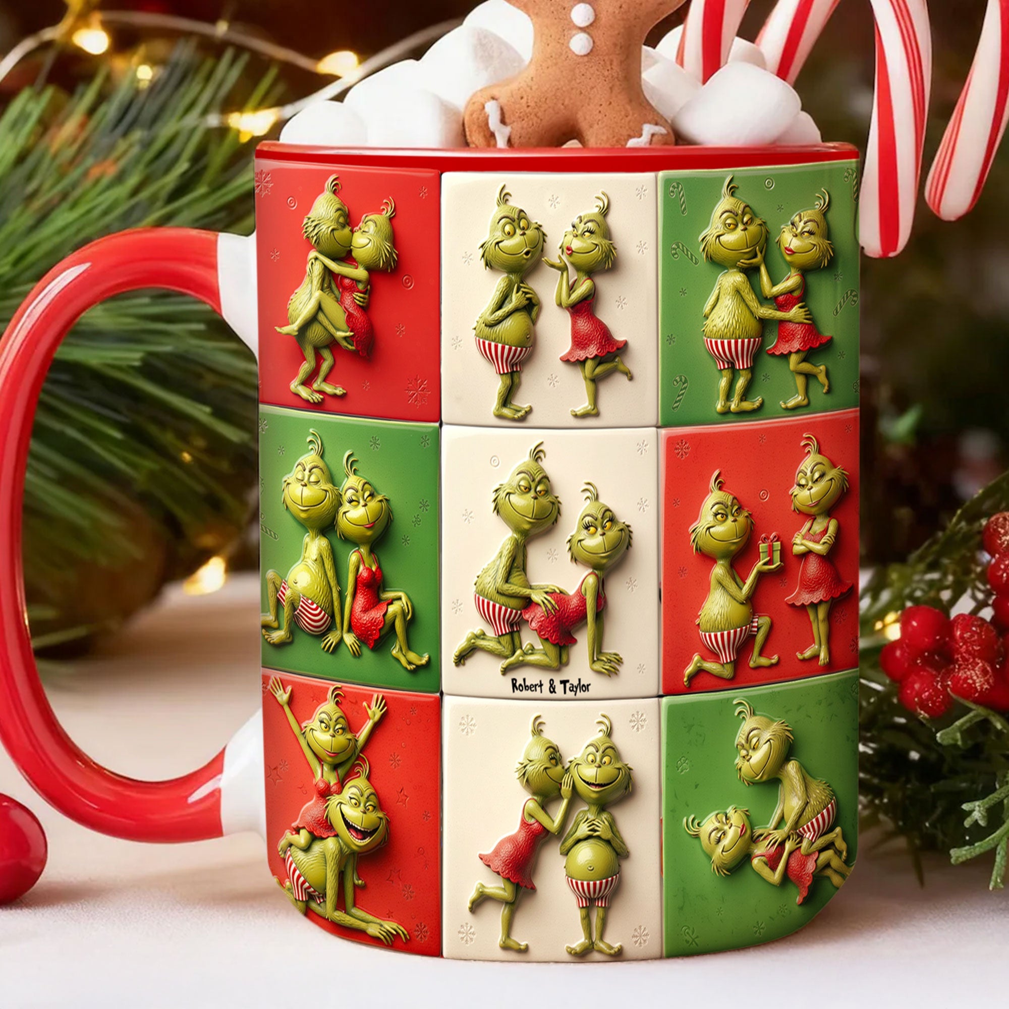 "Celebrate Love This Christmas" - Personalized Custom Coffee Mug for Couples - Unique Gift for Loved Ones Coffee Mug PopCulturePrints