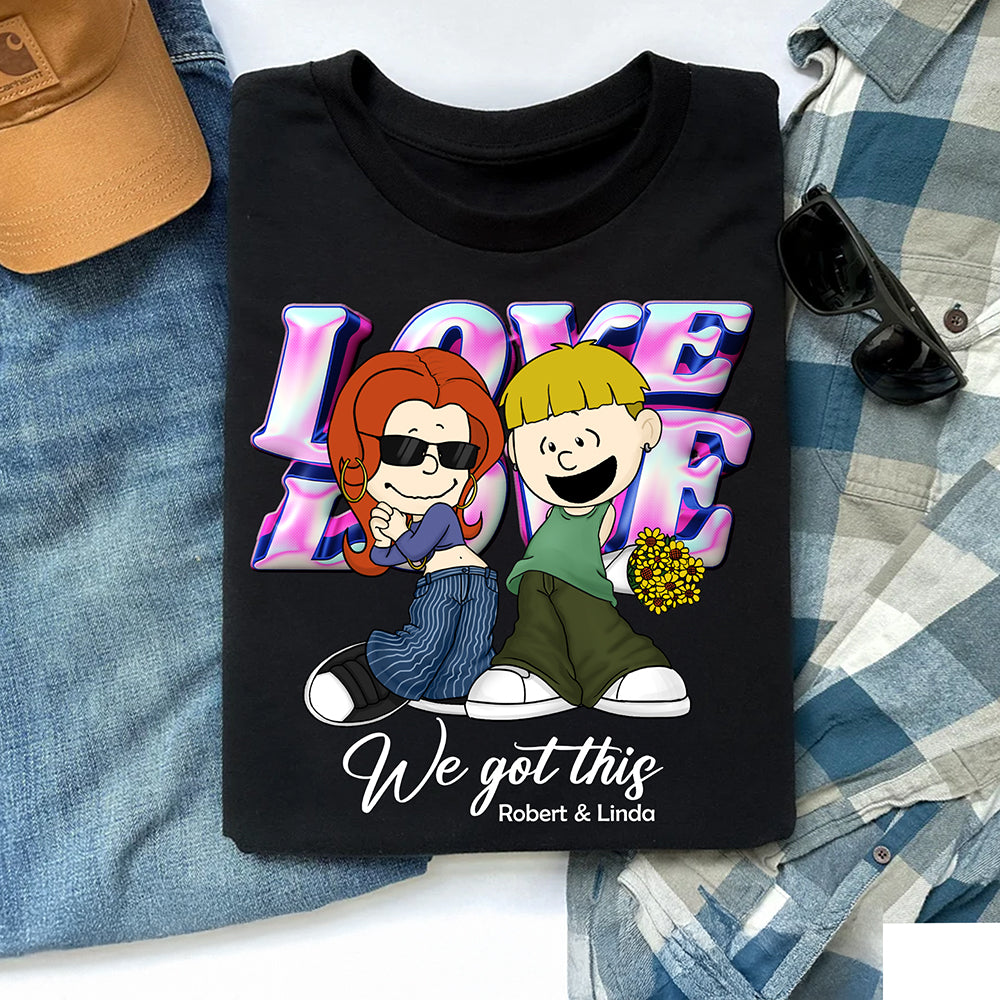 Personalized Cartoon Couple Shirt - Perfect Valentine’s Day Gift for Couples Shirts PopCulturePrints