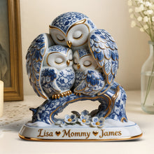 Load image into Gallery viewer, Cherished Moments – Protective Owl Mom Plaque - Personalized Gift for Moms, Grandma &amp; Special Women Shaped Plaques PopCulturePrints
