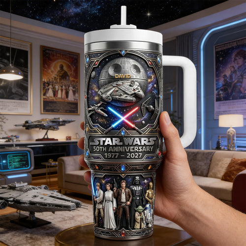Celebrate 50 Years of Star Wars - Personalized 40oz Tumbler for Cosmic Lovers Tumbler Cup PopCulturePrints