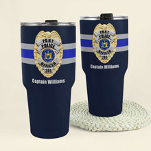 Load image into Gallery viewer, Personalized Police Badge Tumbler with Custom State Seal - Perfect Gift for Officers Tumbler Cup PopCulturePrints
