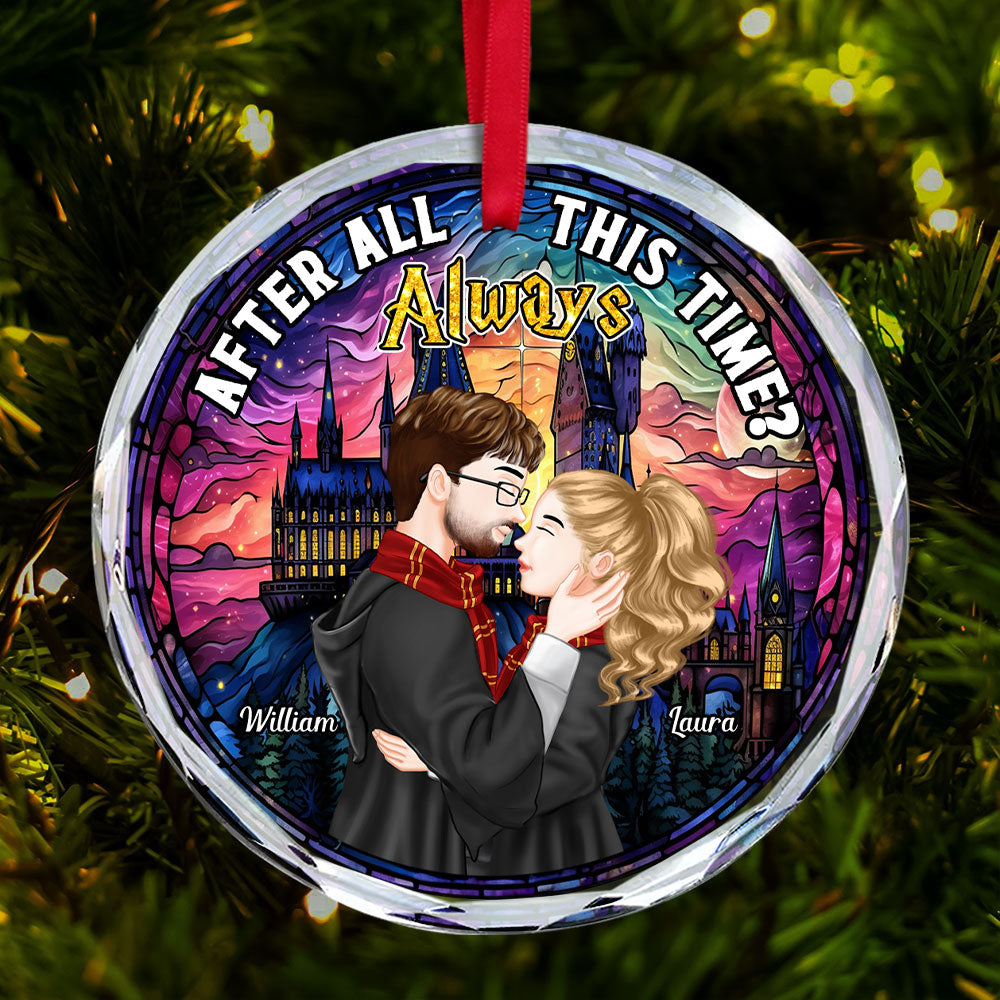 Customizable Magic-Themed Couple Christmas Ornament