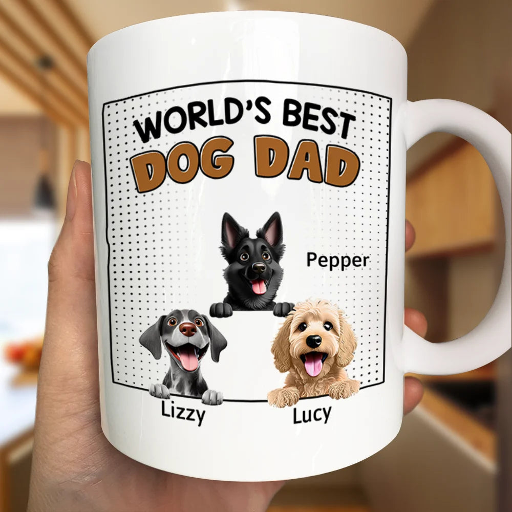 Dog Dad - Thanks For Putting Up With My Sht - Personalized Mug Mug PopCulturePrints