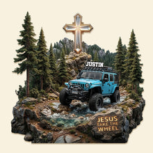Load image into Gallery viewer, Jesus Take the Wheel - Personalized Acrylic Plaque for Off-road Lovers Shaped Plaques PopCulturePrints
