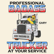 Load image into Gallery viewer, Custom Truck Driver Decal - Professional Badass Trucker Decal Sticker PopCulturePrints
