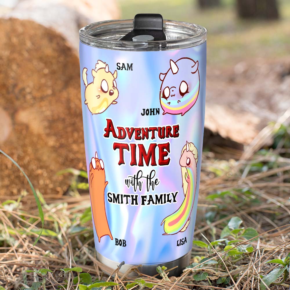 Personalized Family Adventure Cartoon Tumbler