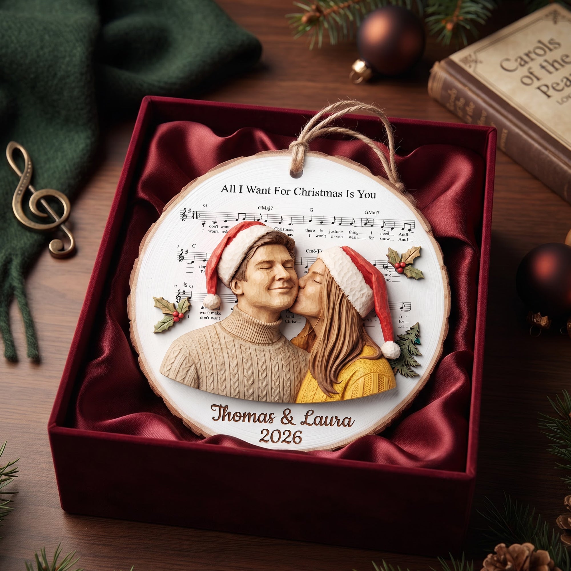 All I Want For Christmas Is You - Personalized Couple Love Christmas Ornament