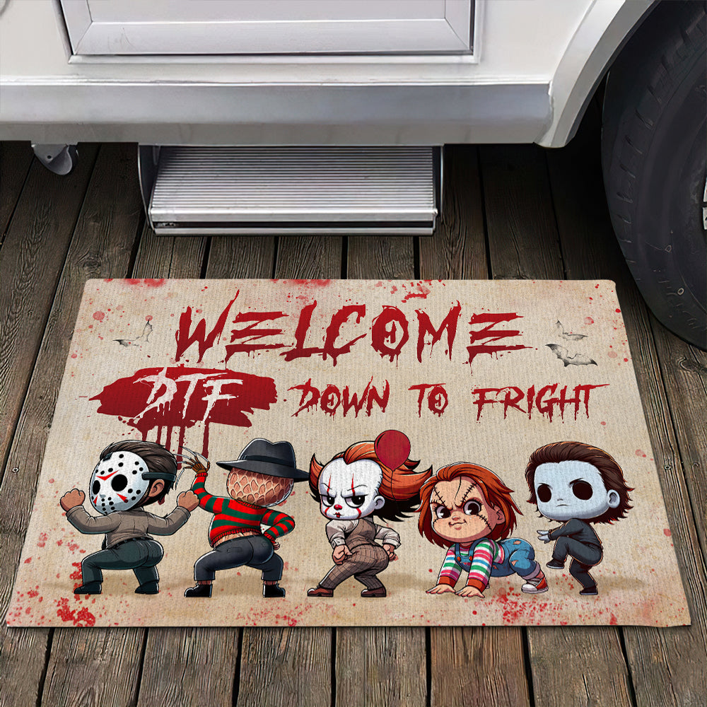 Welcome DTF Horror Characters Doormat