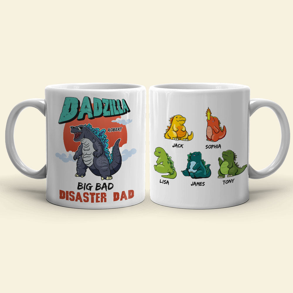 Personalized Baddest Dadzilla Coffee Mug - Perfect Gift for Dad Coffee Mug PopCulturePrints