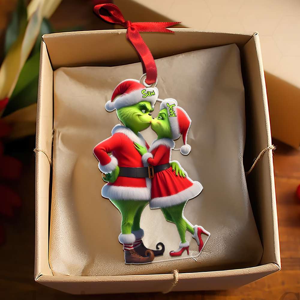 Personalized Romantic Couple Christmas Ornament - Custom Holiday Keepsake for Valentine's Day Gifts Ornament PopCulturePrints